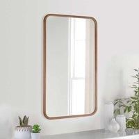 Yearn Mirrors Yearn Solid Oak Curved Framed Wall Mirror 90X60Cm
