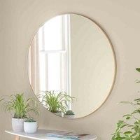 Yearn Mirrors Yearn Minimal Round Mirror Gold 90Cm Diameter
