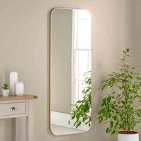 Yearn Mirrors Yearn Harstad Minimal Curved Full Length Mirror Gold