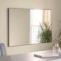Yearn Mirrors Yearn Minimal Rectangular Wall Mirror Black 120X80Cm