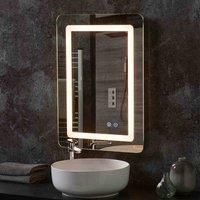 Yearn Mirrors Yearn Led Curved Portrait Bathroom Mirror With Anti-fog 50 w x70Cm h