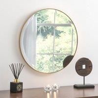 Minimal round Bevelled Mirror Gold 46cm