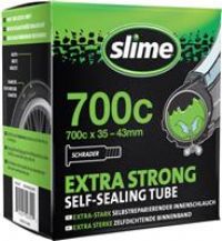 Slime Cycling 30057 Bike Inner Tube Puncture Sealant, Self Sealing, Prevent and Repair, Schrader Valve, 35/43-622mm (700x35/43c), Black, 700 x 35-43c