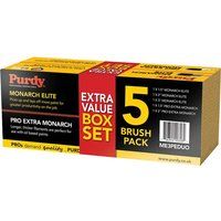 Purdy Pro Extra Monarch Elite Professional Paint Brush Set - 5 Painting Brushes
