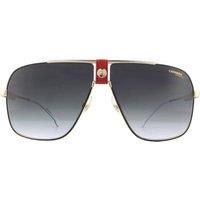 Aviator Gold Red Dark Grey Gradient Sunglasses