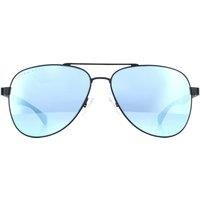Aviator Matte Blue Blue Mirror Sunglasses