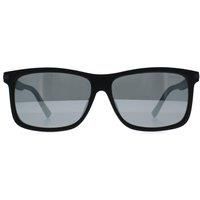 Polaroid Men's Rectangle Black Grey Grey Silver Mirror Polarized PLD 2075/S/X