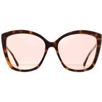 JIMMY CHOO NAT S 0T4 K1 Sunglasses Havana Pink Frame Gold Mirror Lenses 57mm