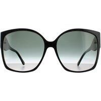 Jimmy Choo NOEMI/S DXF Black Silver Glitter Swarovski Crystals Women Sunglasses