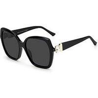 JIMMY CHOO MANON/G/S 807 IR Sunglasses Black Frame Grey Lenses 57mm