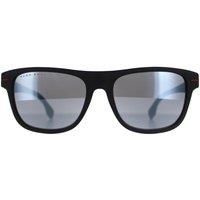 Rectangle Matte Black Red Silver Mirror BOSS 1322/S