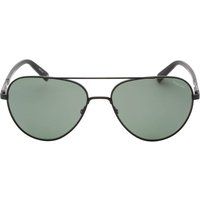 Banana Republic Matte Black Framed Green Pz Lensed Sunglasses
