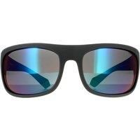 Wrap Grey Green Grey Green Mirror Polarized Sunglasses