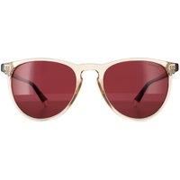 Polaroid Men's Rectangle Transparent Beige & Havana Red Polarized PLD 4152/S