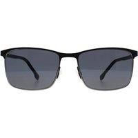 Hugo Boss Men's Rectangle Matte Black Ruthenium Grey BOSS 1635/S