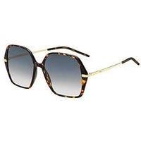 Boss Havana Large Square Metal Frame Sunglasses - Brown