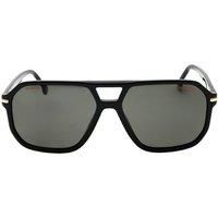Grey Lens Gold Detail Black Sunglasses