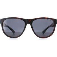 Round Matte Havana Blue Grey Polarized PLD 2156/S