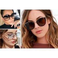Women'S Sunglasses  Rimless, Oversized & Cat Eye Styles!  Brown | Wowcher
