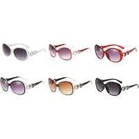 Women'S Oval Shaped Sunglasses - 2 Options - Black