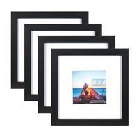 Wooden Picture Frame Inch Photo Frame with Mount for White 8x8 4x4