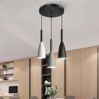 Nordic Creative Restaurant Chandelier Three Modern Simple Macaron Home Dining Room Bar Cafe Table