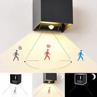 Motion sensor wall lamp Drawing Aluminum Acrylic decoration illumination sconce light indoor home