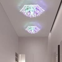 20cm LED Crystal Ceiling Light Modern Flower Shape Ceiling Lamp Hallway Living Room Lamp Bedroom Kitchen Corridors Aisle Light