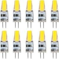 10PCS NEW Dimmable Mini G4 LED COB Lamp 6W Bulb AC DC 12V 220V Candle Lights Replace 30W 40W Halogen