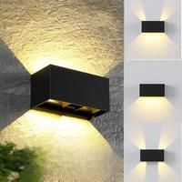 LED Outdoor Wall Lamps 24W LED Motion Sensor Black/White IP65 Waterproof Indoor Outdoor Lighting