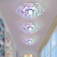 Modern Crystal Petals LED Ceiling Lights For Aisle Hallway Corridor Stairway Villa Gallery Kitchen