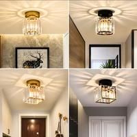Nordic LED Crystal Glass Ceiling lamp Aisle Corridor E27 Lamp For Living Room Bedroom Home Ceiling