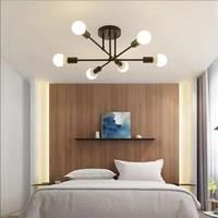 Home Lighting Ceiling Lights Fixture Semi Flush Mount Ceiling Lamps Brushed Antique Gold Lighting