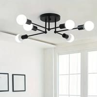 Modern Led Spider Ceiling Lighting Industrial Iron Black/Golden Nordic Minimalist Home Decoration