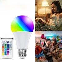 RGB LED Light Bulb E27 16 Colors Dimmable IR Remote Control Color Change Lamp For Home Party