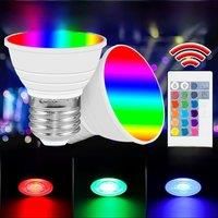 E27 RGB LED Light Bulb GU10 Colorful Spotlights MR16 Lamp E14 Chandelier Bulbs GU5.3 With Remote