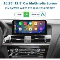 Road Top Wireless CarPlay Android Auto Car Multimedia Player Display For BMW X3 X4 F25 F26 2011-2016 CIC NBT Linux Touch Screen
