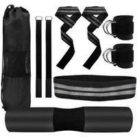 Gym Beginners Barbell Equipment Set - 2 Options! - Black