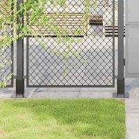 Post Bases Square 4 pcs Anthracite 61x61 mm Powder-coated Steel