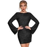 Women'S Sparkling Sequin Backless Dress - 5 Sizes & 5 Colours