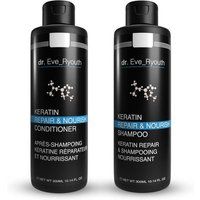 Dr. Eve Ryouth Keratin Repair & Nourish Shampoo 300 Ml + Keratin Repair & Nourish Conditioner 300 Ml In White
