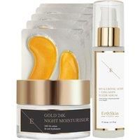 24K Gold Night Set: Moisturizer + Eye Patches & HA Serum