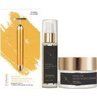 Anti-Aging Gold Kit: T-Bar, Moisturizer 50ml & Serum 60ml