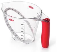 OXO 2 Cup 500ml Angled Measuring Jug Clear and Red