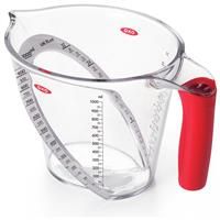 OXO 4 Cup 1 Litre Angled Measuring Jug Clear and Red