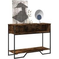 Console Table Smoked Oak 100x35x74.5 cm Engineered Wood