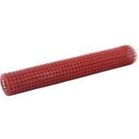 Chicken Wire Fence Steel with PVC Coating 10x1 m Red
