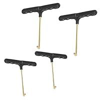 NA 4 Pcs Trampoline Tools, Spring Pull T-Hook Metal Tent Peg Puller for Jumping Trampoline