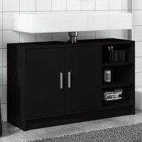 Sink Cabinet Black 90x29x55 cm Engineered Wood