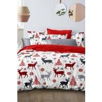 Rindeer Print Printed Duvet Set - Double